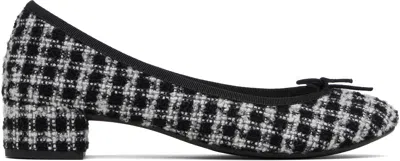 Repetto Black & Gray Camille Ballet Rubber-sole Heels