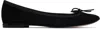 Repetto Ssense Exclusive Black Flora Ballerina Flats In 410 Noir