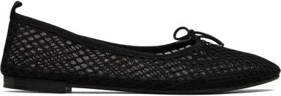 Repetto Black Garance Transparent Rubber Sole Ballerina Flats In 410 Noir