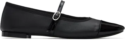 Repetto Black Georgiana Mary-jane Ballerina Flats In 410 Noir
