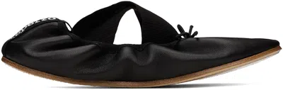Repetto Black Gianna Ballerina Flats In Animal Print