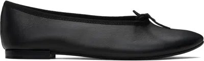 Repetto Black Lilouh Rubber Sole Ballerina Flats In 410 Noir