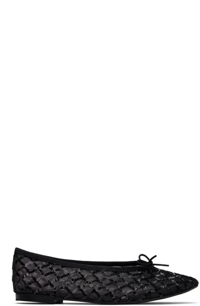 Repetto Black Lilouh Rubber Sole Ballerina Flats