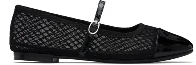 Repetto Black Mesh Georgiana Mary-jane Ballerina Flats