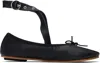 Repetto Black Sophia Belt Ballerina Flats In 410 Noir
