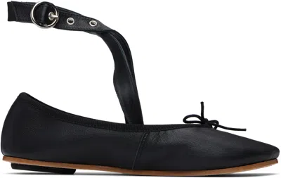 Repetto Black Sophia Belt Ballerina Flats In 410 Noir