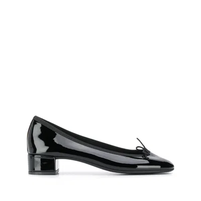Repetto Block Heel Ballerinas In Black