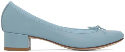 Repetto Blue Camille Ballerina Kitten Heels In 1418 Everest