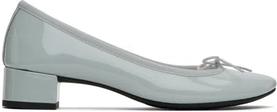 Repetto Blue Camille Rubber Sole Heels In 1376 Artemise