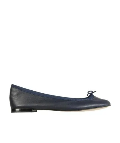 Repetto Bow Detail Ballerina Shoes In Blue