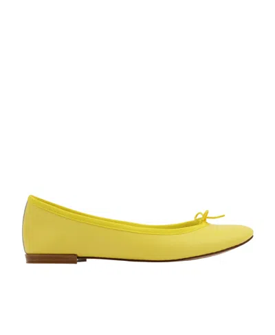 Repetto Bow-detail Ballerina Shoes In Yellow