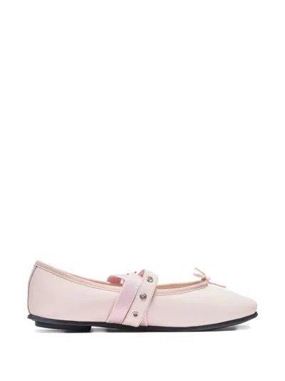 Repetto Bow-detail Buckle Ballet Flats In Pink