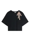 Repetto Bow-detail Performance T-shirt In Black