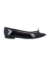 Repetto Brigitte Pointed Toe Patent Leather Ballet Flats In Black