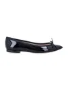 Repetto Brigitte Pointed Toe Patent Leather Ballet Flats In Black