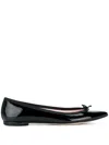 Repetto Brigitte Pointy Toe Ballet Flats Shoes In Black