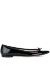 Repetto Brigitte Pointed Toe Patent Leather Ballet Flats In Black