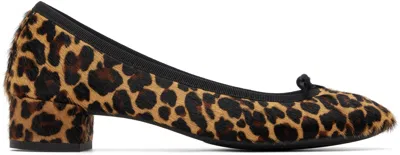 Repetto Brown Camille Rubber-sole Heels In Animal Print