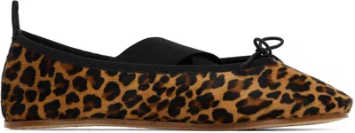 Repetto Brown Gianna Ballerina Flats In Leopard