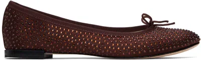 Repetto Brown High Cendrillon Ballerina Flats In 1486 Deep Mocha