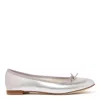 Repetto Calf And Cotton Argent Flats In Silver