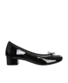 Repetto Camille Flat Ballets With Leather Sole In Black