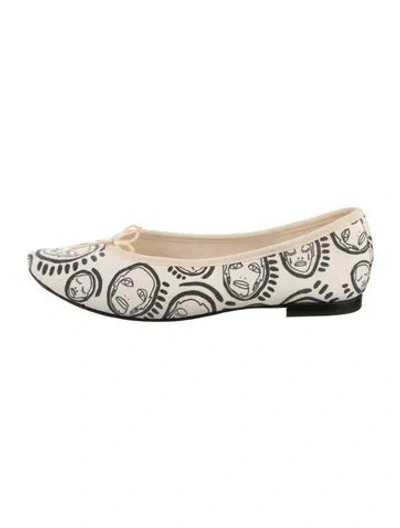Pre-owned Repetto Canvas Graphic Print Ballet Flats In Multicolor