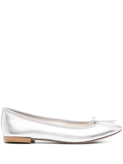 Repetto Silver Cendrillon Ballerina Flats