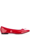 Repetto Cendrillon Flat Ballets With Leather Sole In Red