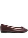 Repetto Cendrillon Bow-detail Ballet Flats In Red