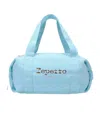Repetto Small Cotton Duffle Bag With Logo In Blue