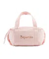Repetto Small Cotton Duffle Bag With Logo In Pink