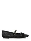 Repetto Mesh Ballet Flats In Black