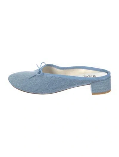 Pre-owned Repetto Denim Mules In Blue