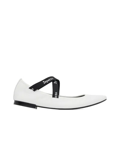 Repetto White Joana Ballerina Flats In Blanc