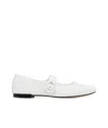 Repetto White Georgia Square Toe Mary Jane Ballerina Flats In White