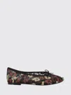 Repetto Floral Tie Ballet Flats In Black