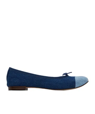 Repetto Flora Knotted Ballet Shoes In Blue