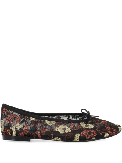 REPETTO FLORAL TIE BALLET FLATS