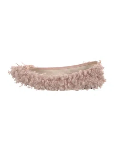 Pre-owned Repetto Fur Ballet Flats In Pink