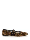 Repetto 'georgia' Brown Ballet Flats With Leaopard Print In Brown