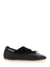 Repetto 'gianna' Black Ballet Flats With Elastic Bands In Black