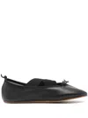 Repetto 'gianna' Black Ballet Flats With Elastic Bands In Black
