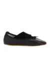 Repetto 'gianna' Black Ballet Flats With Elastic Bands In Black