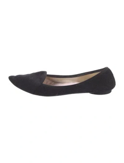 Pre-owned Repetto Glitter Accents Flats In Blue