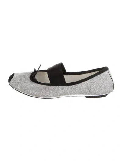 Pre-owned Repetto Glitter Ballet Flats In Silver