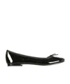 Repetto Brigitte Pointed Toe Patent Leather Ballet Flats In Black
