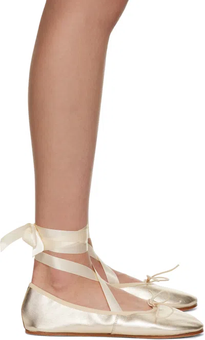 REPETTO GOLD SOPHIA BALLERINA FLATS