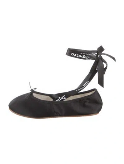 Pre-owned Repetto Graphic Print Ballet Flats In Black