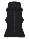 Repetto Hooded Sleeveless Down Gilet In Black